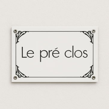 Plaque de rue émaillée Belle Epoque | Plaque Personnalisée