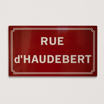 Plaque de rue émaillée avec caisson en acier | Plaque Personnalisée