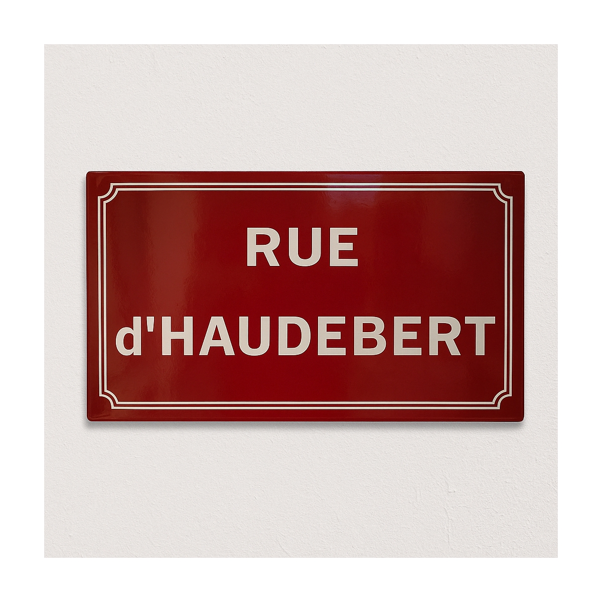 Plaque de rue émaillée avec caisson en acier | Plaque Personnalisée