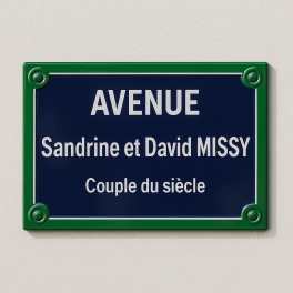 Plaque de rue émaillée Paris rectangle l Plaque Personnalisée