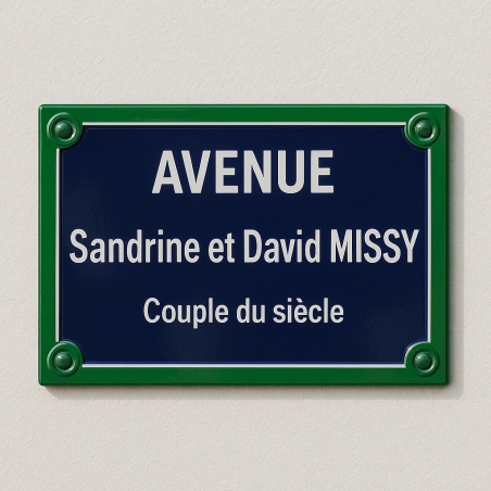 Plaque de rue émaillée Paris rectangle l Plaque Personnalisée