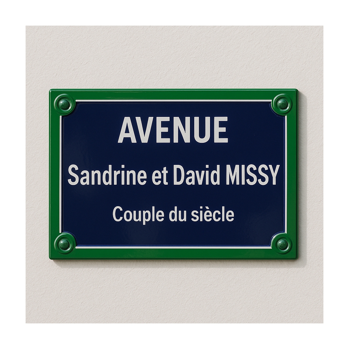 Plaque de rue émaillée Paris rectangle l Plaque Personnalisée