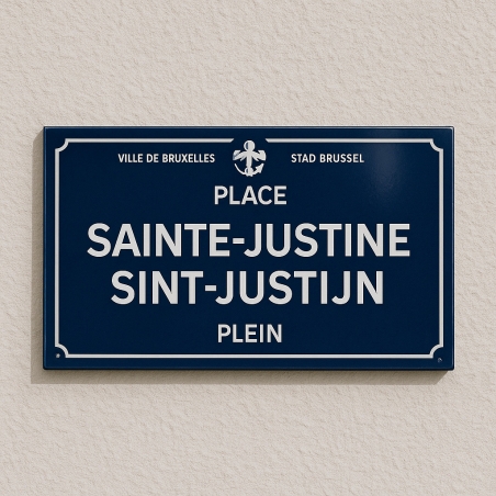 Plaque de rue Bruxelloise en émail | Plaque Personnalisée