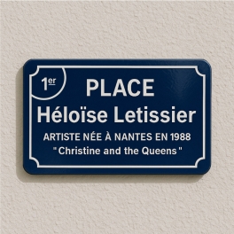 Vieille plaque de rue Nantes avec arrondissement | Plaque Personnalisée