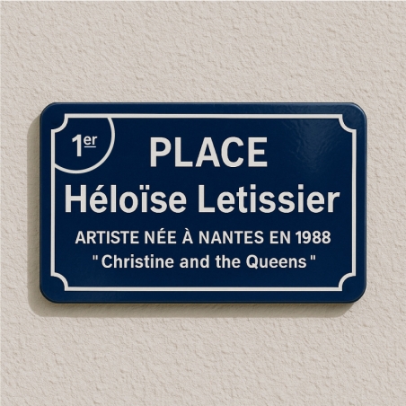 Vieille plaque de rue Nantes avec arrondissement | Plaque Personnalisée