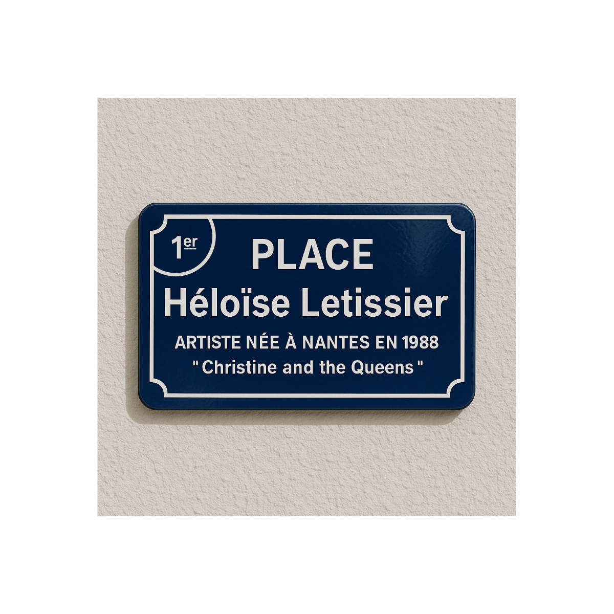 Vieille plaque de rue Nantes avec arrondissement | Plaque Personnalisée Vieille plaque de rue Nantes avec arrondissement | Plaque Personnalisée