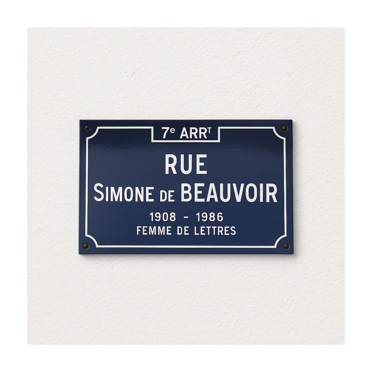 Plaque de rue Lyonnaise sur acier émaillé | Plaque Personnalisée