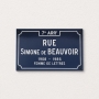 Plaque de rue Lyonnaise sur acier émaillé | Plaque Personnalisée