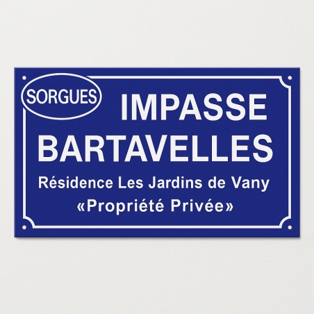 Plaque de rue émaillée type "ville" | Plaque Personnalisée