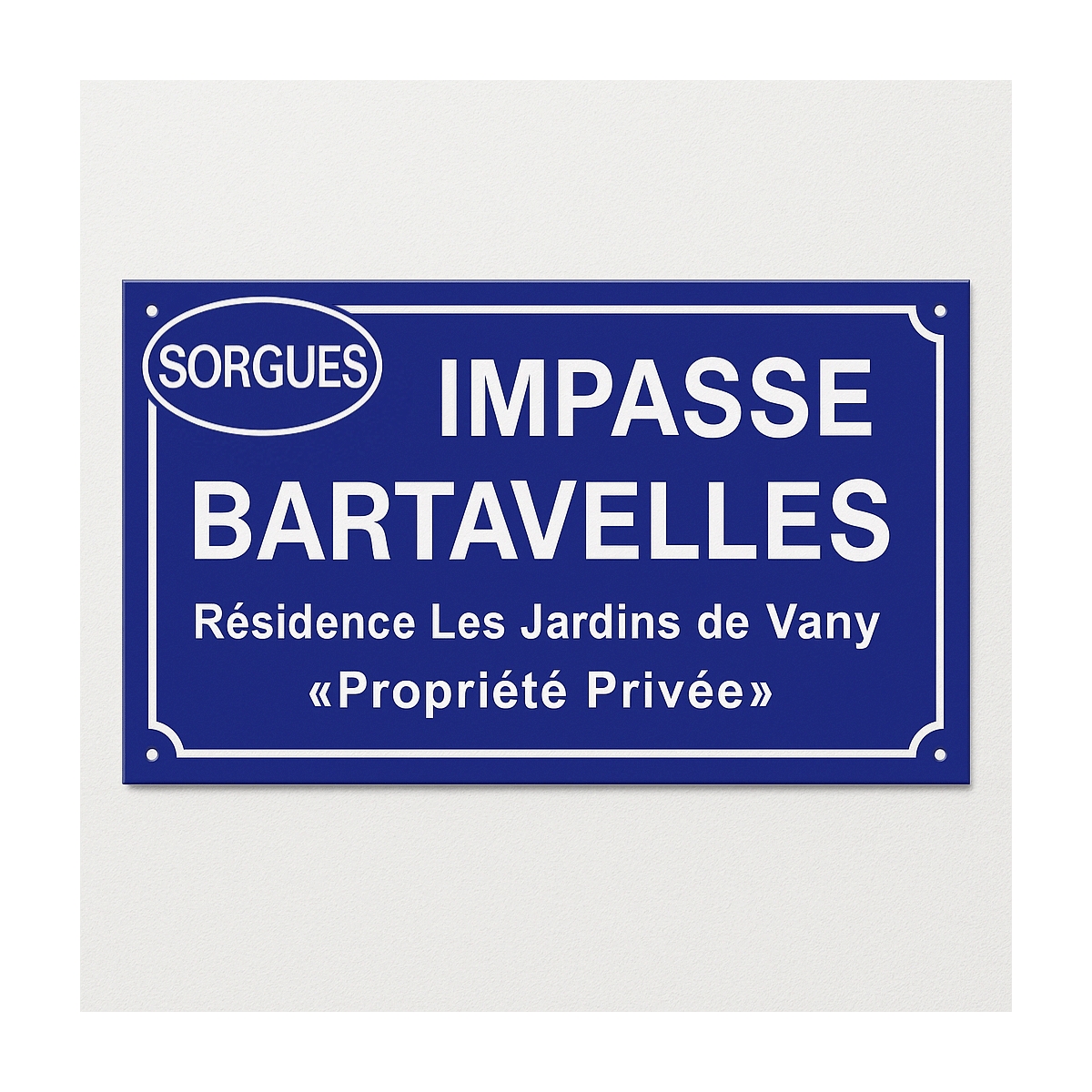 Plaque de rue émaillée type "ville" | Plaque Personnalisée Plaque de rue émaillée type "ville" | Plaque Personnalisée