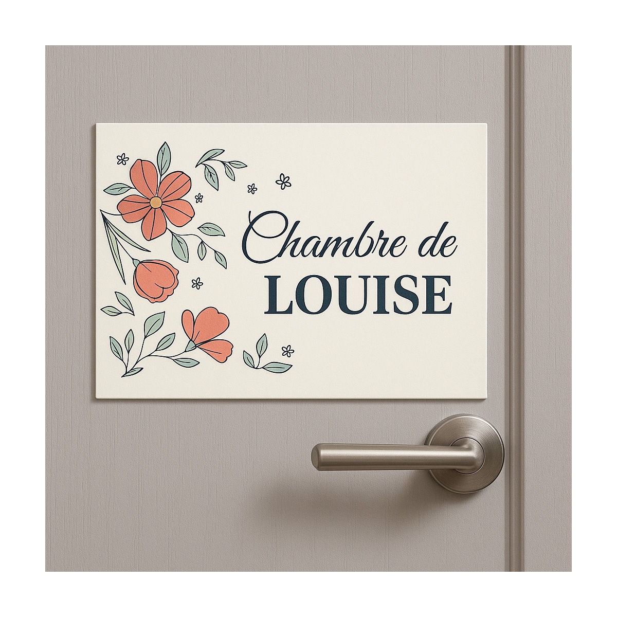Plaque de porte Fleurs Plaque de porte Fleurs