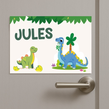 Plaque de porte enfant avec fleurs | Plaque Personnalisée