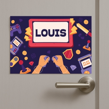 Plaque de porte enfant Jeux Vidéos | Plaque Personnalisée