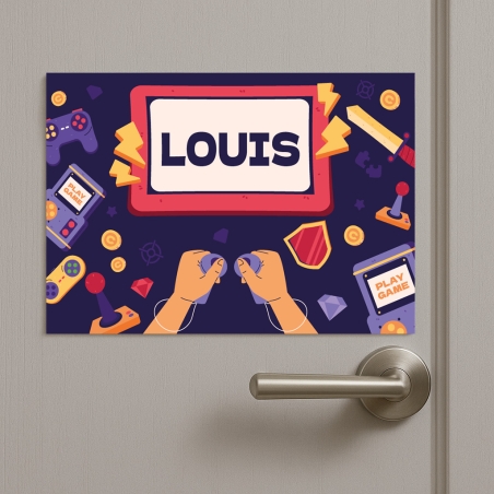 Plaque de porte Jeu Vidéo