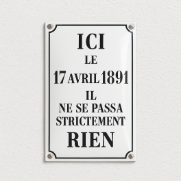 Achat d'un plaque en émail Humoristique à personnaliser avec votre blague