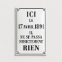 Achat d'un plaque en émail Humoristique à personnaliser avec votre blague