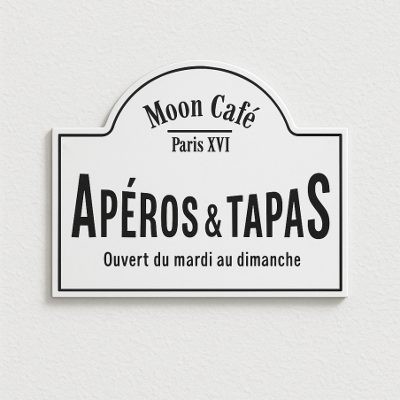 Plaque Métal bienvenue à personnaliser - Matière émaillée très solide