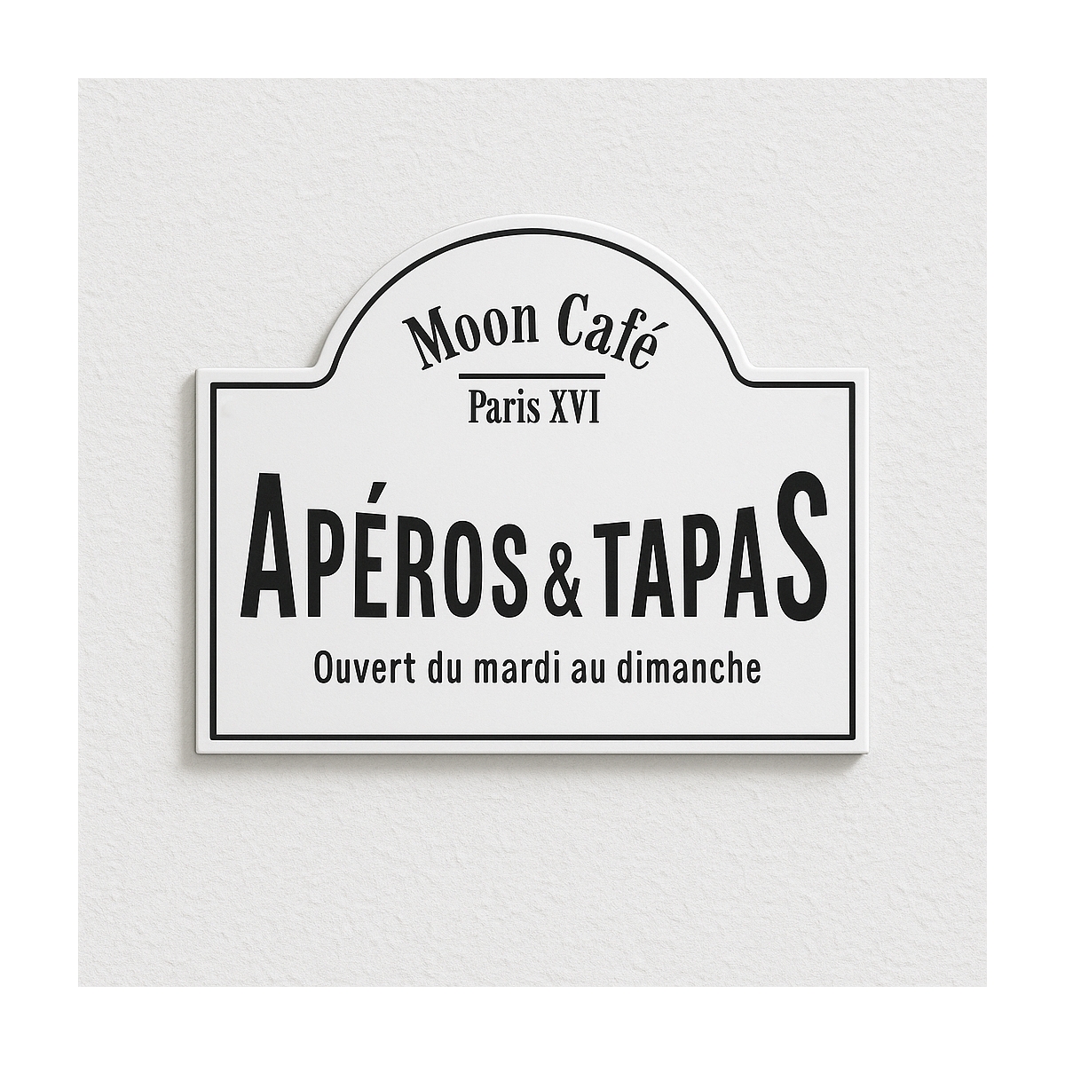 Plaque Métal bienvenue à personnaliser - Matière émaillée très solide