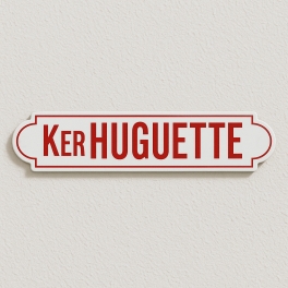 Plaque émaillée personnalisable avec une forme spécifique - Type rétro