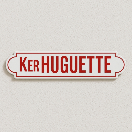 Plaque émaillée personnalisable avec une forme spécifique - Type rétro