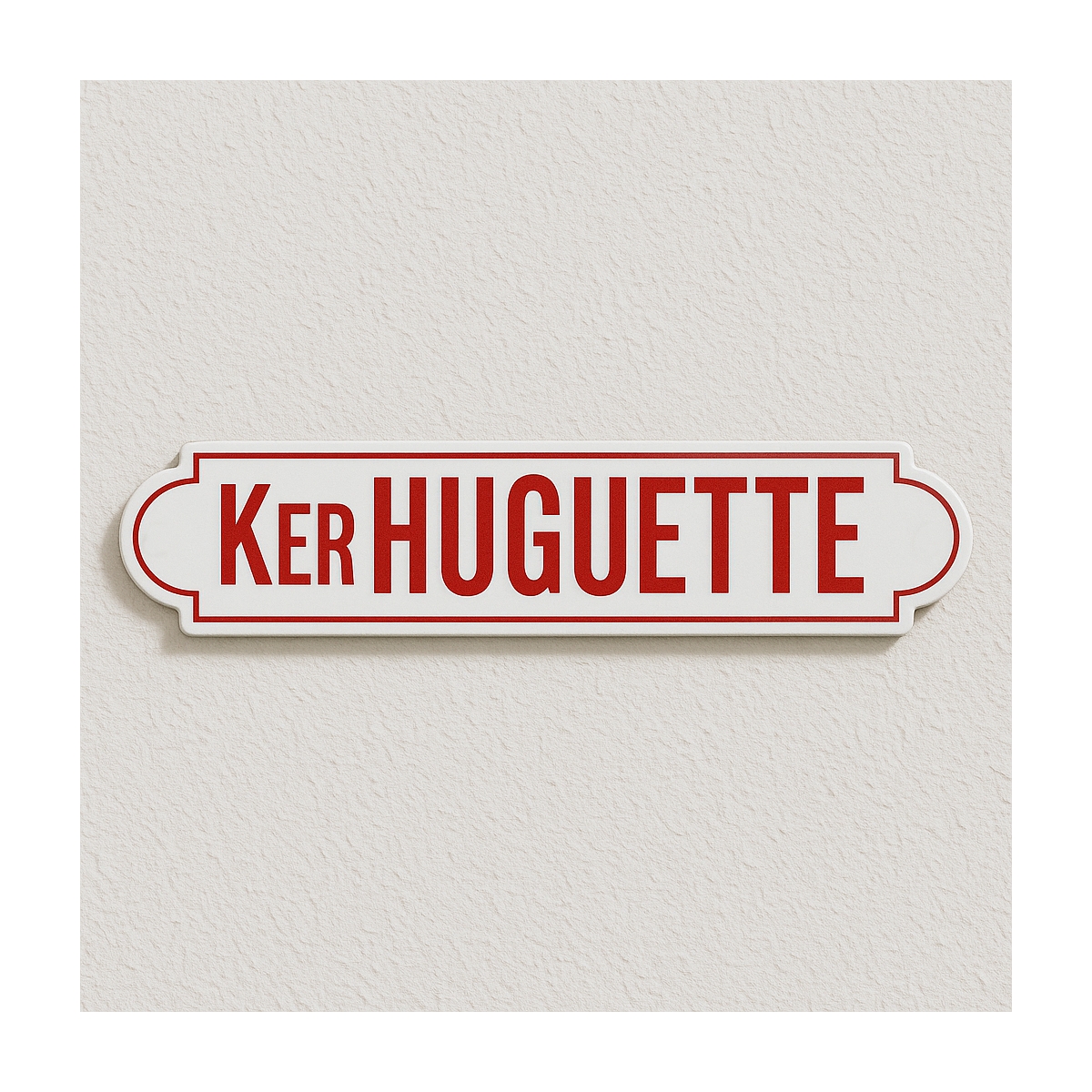 Plaque émaillée personnalisable avec une forme spécifique - Type rétro