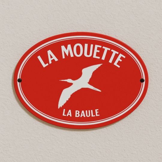 Une plaque pour bord de mer de forme Ovale - 12 coloris tendances aux choix