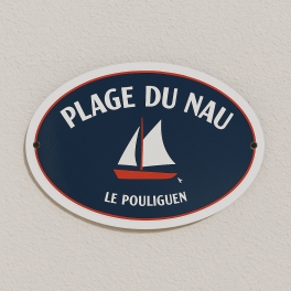 Plaque métalique ambiance Marine - Décoration pour maison en bord de Mer