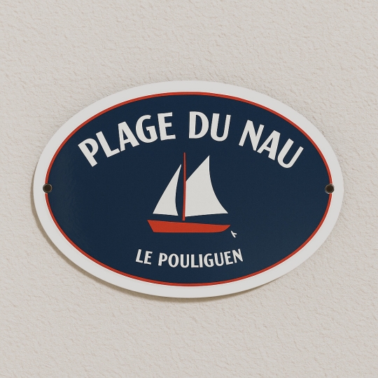 Plaque métalique ambiance Marine - Décoration pour maison en bord de Mer