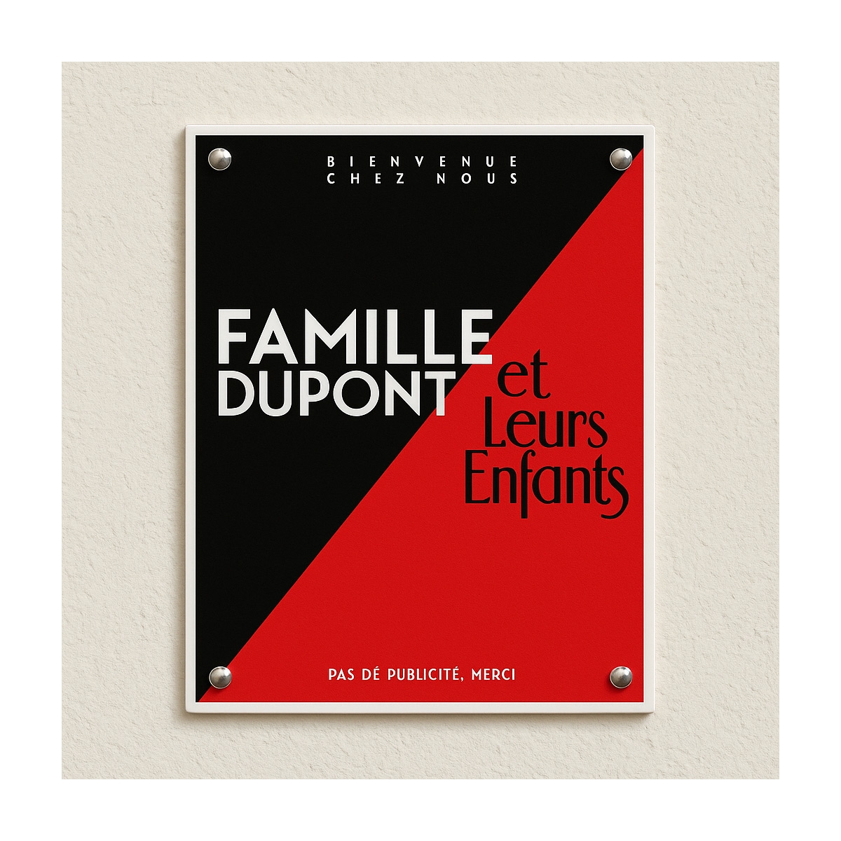 Création de plaque vintage en acier émaillée - Petit & Grand format