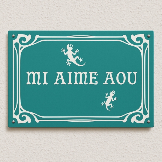 Achat de plaque émail originale pour maison Visuel unique personnalisé