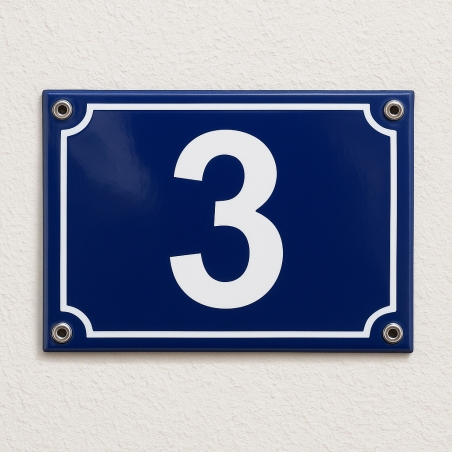 Plaque numéro de maison émaillé | Plaque Personnalisée