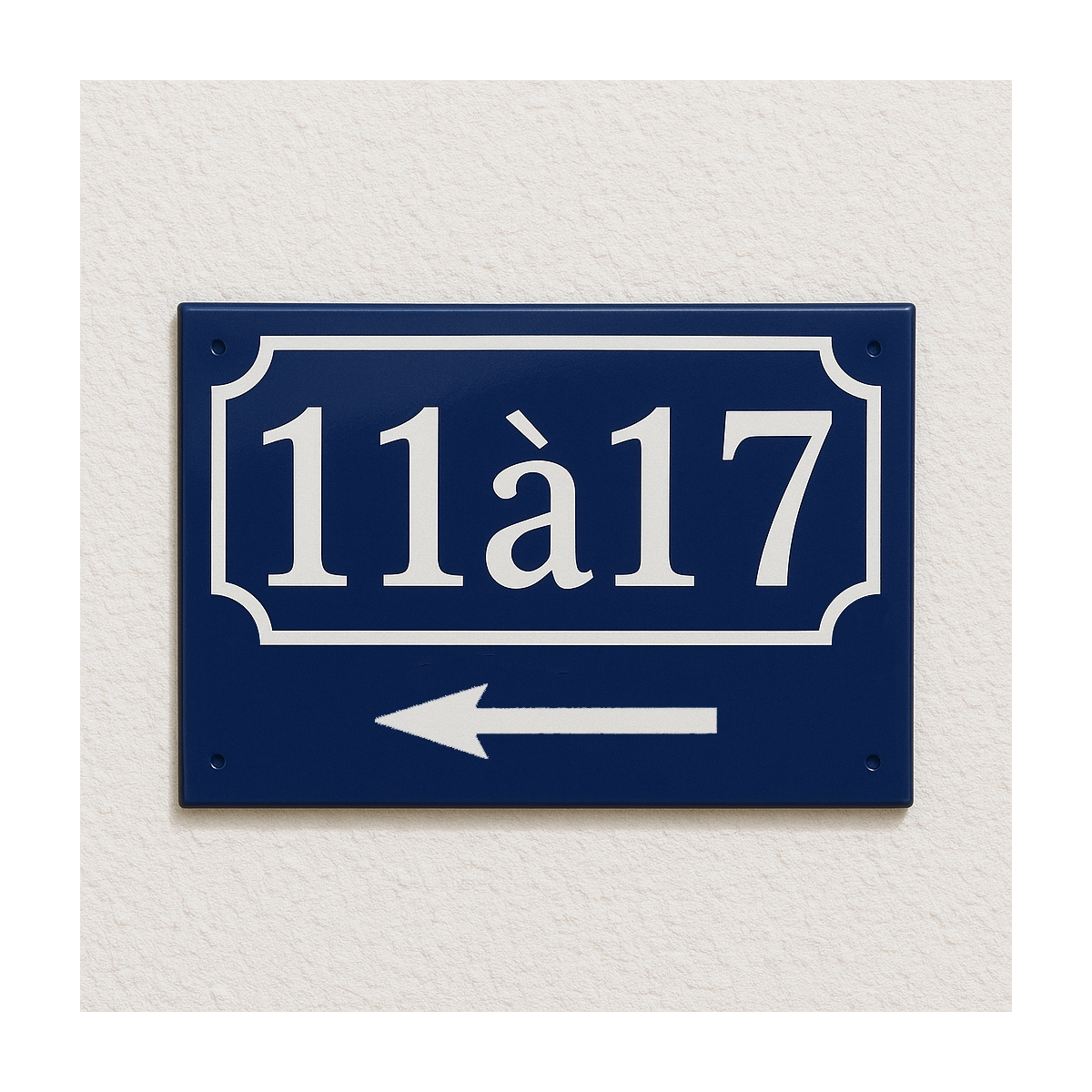 Plaque émaillée numéro de maison avec flèche | Plaque Personnalisée Plaque émaillée numéro de maison avec flèche | Plaque Personnalisée