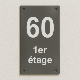 Plaque émaillée numéro de maison format vertical | Plaque Personnalisée