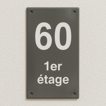 Plaque émaillée numéro de maison format vertical | Plaque Personnalisée