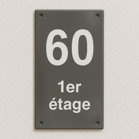 Plaque émaillée numéro de maison format vertical | Plaque Personnalisée