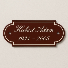 Plaque de cimetière avec forme de découpe originale - Inter-Funéraire
