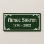 Gravure de Plaque Funéraire en acier émailée  à personnaliser en ligne