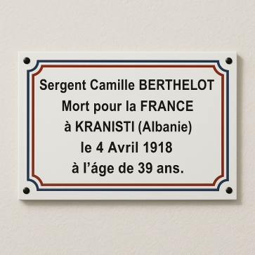 Plaque commémorative métal émaillé sur mesure | Plaque Personnalisée