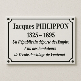 Plaque de cimétière avec encadrement - Fabrication 100% Française