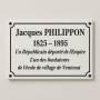 Plaque de cimétière avec encadrement - Fabrication 100% Française
