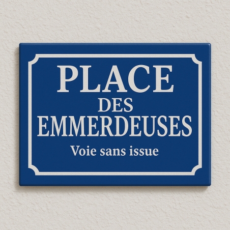 Plaque en métal - Impression avec un citation - Cadeau pour blague