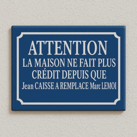 Pancarte de décoration de bar ou commerce : Pas de Crédit - pas cher
