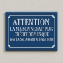 Pancarte de décoration de bar ou commerce : Pas de Crédit - pas cher