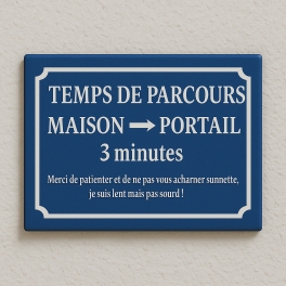 Plaque de chien - Texte rigolo - Pour chien gentil - support aluminium