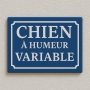 Signaler la présence d'un toutou de façon humoristique - Plaque chien