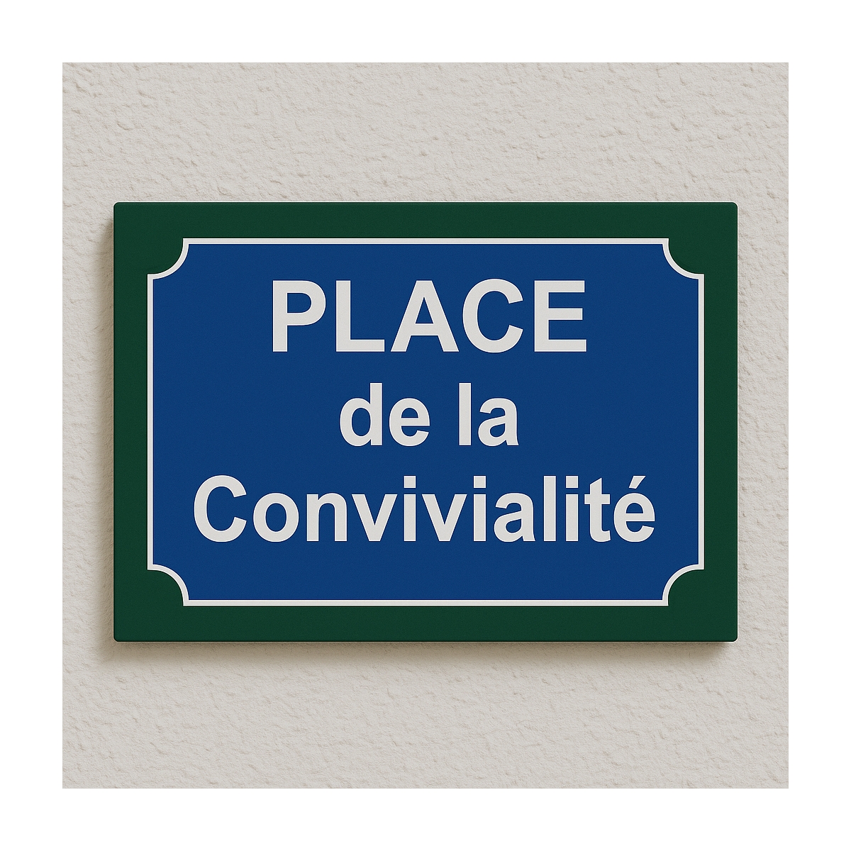 Plaque de rue parisienne à votre nom - Format 27x19cm - 4 lignes de texte