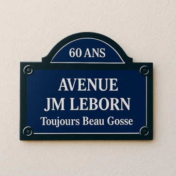 Plaque Parisienne avec fronton en Dibond ou PVC | Plaque Personnalisée