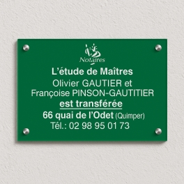 Plaque Acrylique personnalisée pour l'extérieur | Plaque Personnalisée
