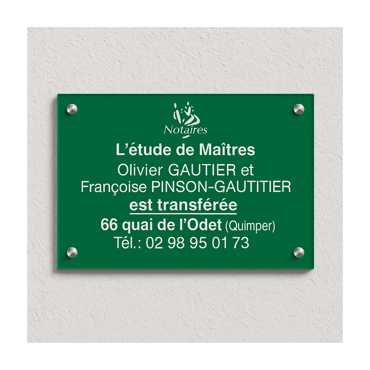 Plaque Acrylique personnalisée pour l'extérieur | Plaque Personnalisée