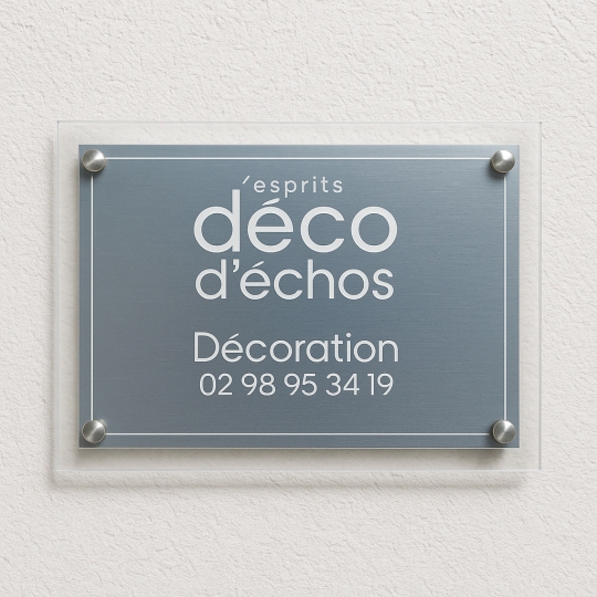 Plaque en plexiglass - Cadre transparent - Encre blanche et couleur Plaque en plexiglass - Cadre transparent - Encre blanche et couleur